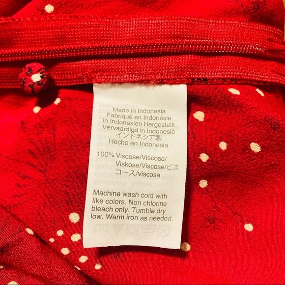 Madewell Red Floral V-Neck Top - Picture 8 of 9